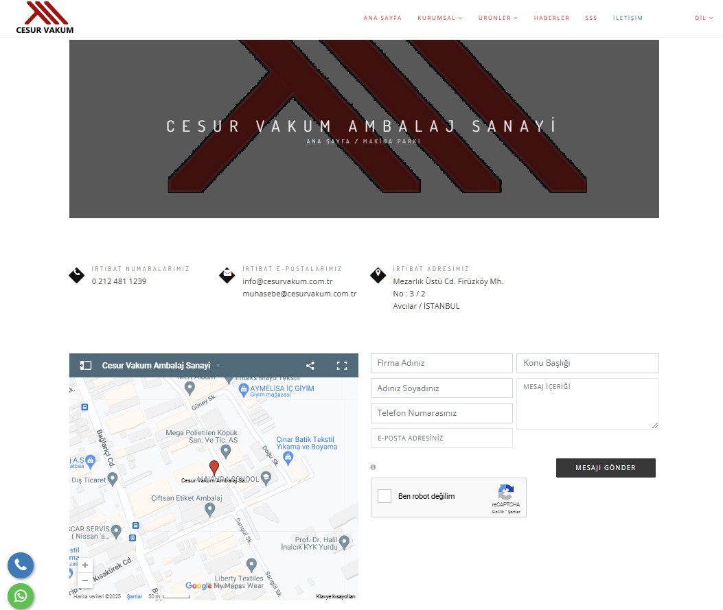 Our Renewed Website of Cesur Vacuum